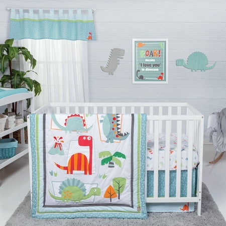 UPC: 0846216055478 | Trend Lab Dinosaur Roar 3 Piece Crib Bedding Set