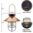 thumbnail image 3 of Wovilon Solar Garden Lights Outdoor Solar Lanterns Garden Decoration Hanging Retro Metal Solar Lights, 3 of 7