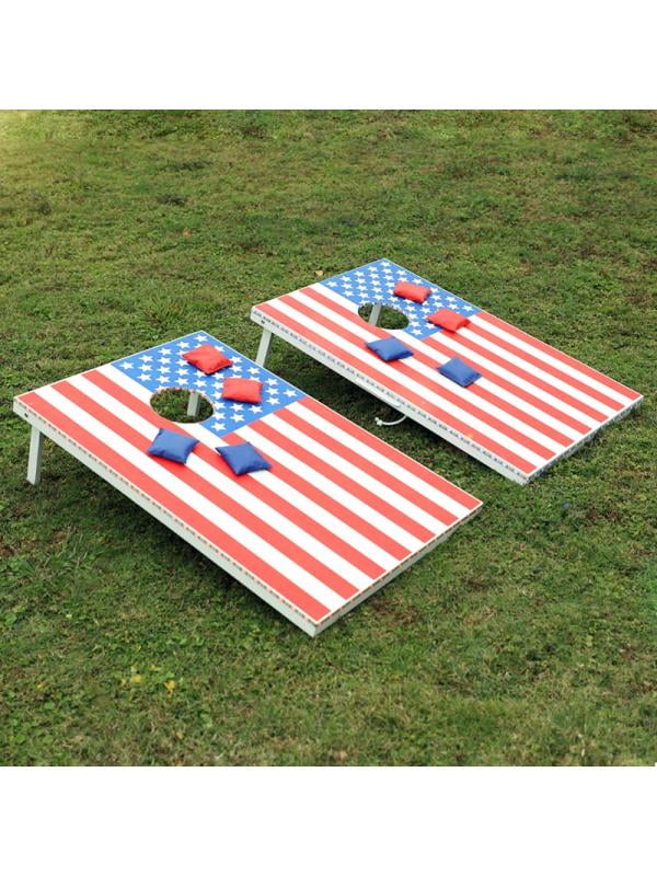 SALE USA Tailgate Bean Bag Toss Outdoor Cornhole Board Game Set 4th of JULY! 