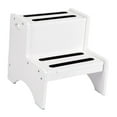 thumbnail image 5 of 2 Step Stool for Kids with Handles Anti Slip Wooden Bathroom Sink Toilet Potty Training Stool for Toddlers, 5 of 9