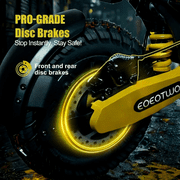 EOEOTWO GT06 Electric Scooter for Adults, 30 MPH Fast Offroad Escooter with 1200W Motor, 25 Miles Range, 11 Off-Road Tubeless Tires & Dual Suspension, 330 lbs Max Load Foldable Commuting Scooter