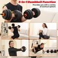 thumbnail image 6 of Naipo 66LB Dumbbell Set 5 in 1 Adjustable Changeable with Connector Dumbbells Barbells Kettlebell Push up Stands for Home Gym Exercises Men Women, 6 of 11