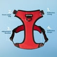 thumbnail image 3 of Voyager Dog Harness Dual Leash Attachment No-Pull Control Adjustable Soft but Strong Pet Harness for Medium and Large Dogs with 3M Reflective Technology - Red Lattice, S (Chest: 16 - 20"), 3 of 6