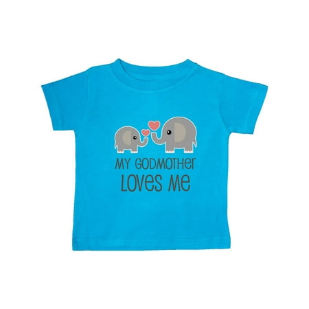 

Inktastic My Godmother Loves Me Gift Baby Boy or Baby Girl T-Shirt