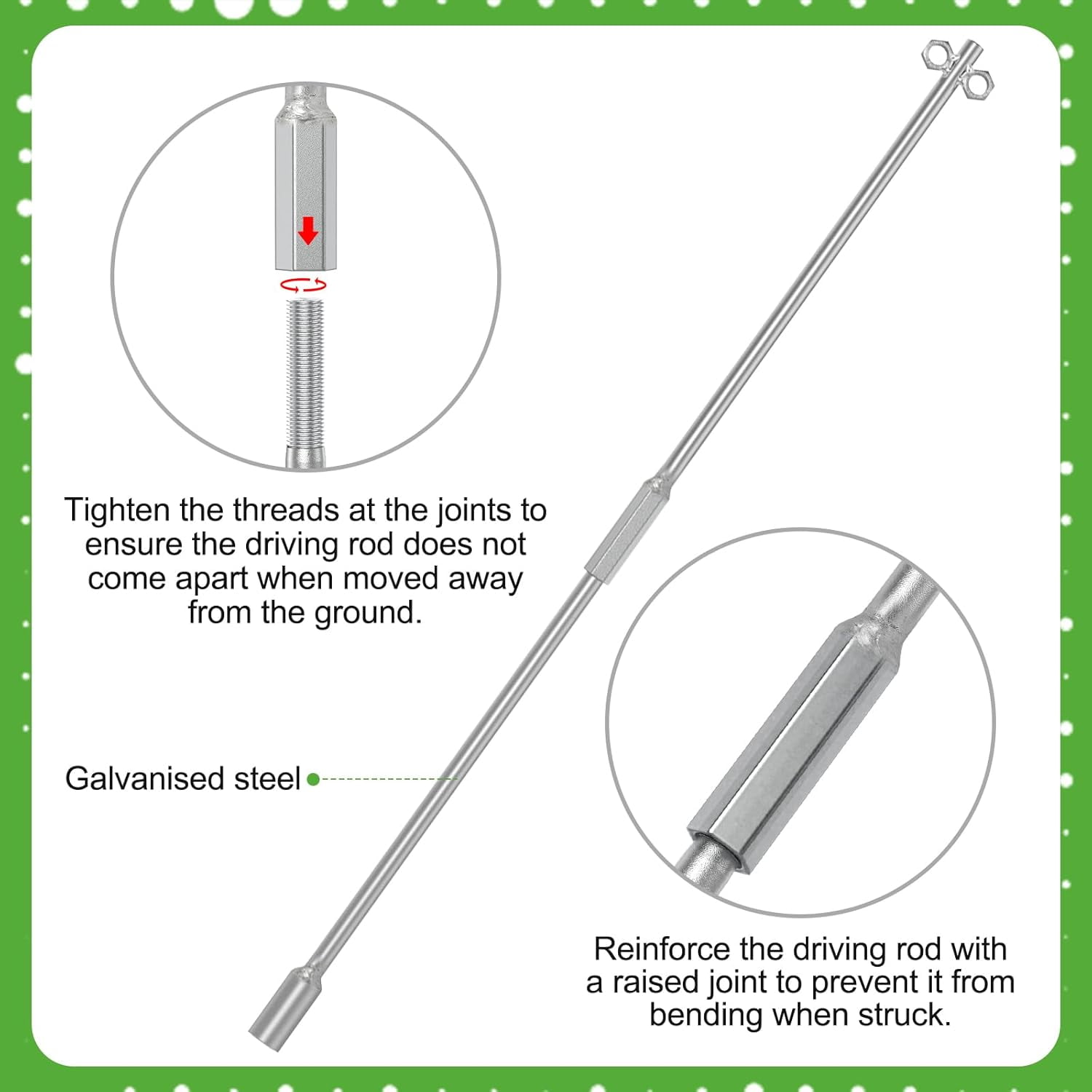 TooTaci 30" Ground Shed Anchors Kit, Earth Anchors with Driving Rod and 1/6" Galvanized Cable for Greenhouse, Carports, Gazebo, Tent, Orchard