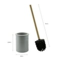 thumbnail image 7 of ELLE Paris Modern Ridge Design Toilet Brush and Holder, Gray, 7 of 7