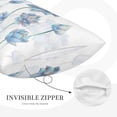 thumbnail image 5 of Bixox Pale Blue Lotus Flowers Printed Pillow Protector,Super Soft Ideal for Home,Guests,Rentals - 20"x30", 5 of 8
