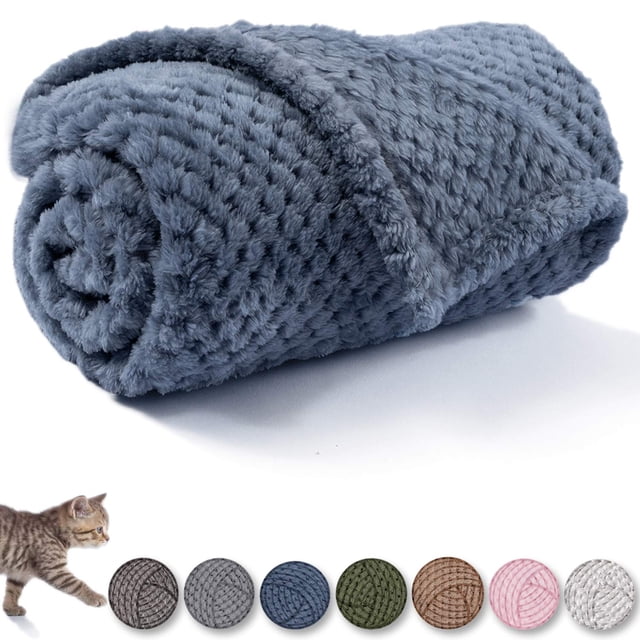 Manta cálida y suave para perro o gato, manta de forro polar de felpa para cama, sofá, viaje (L/40" x 48" rosa brillante)