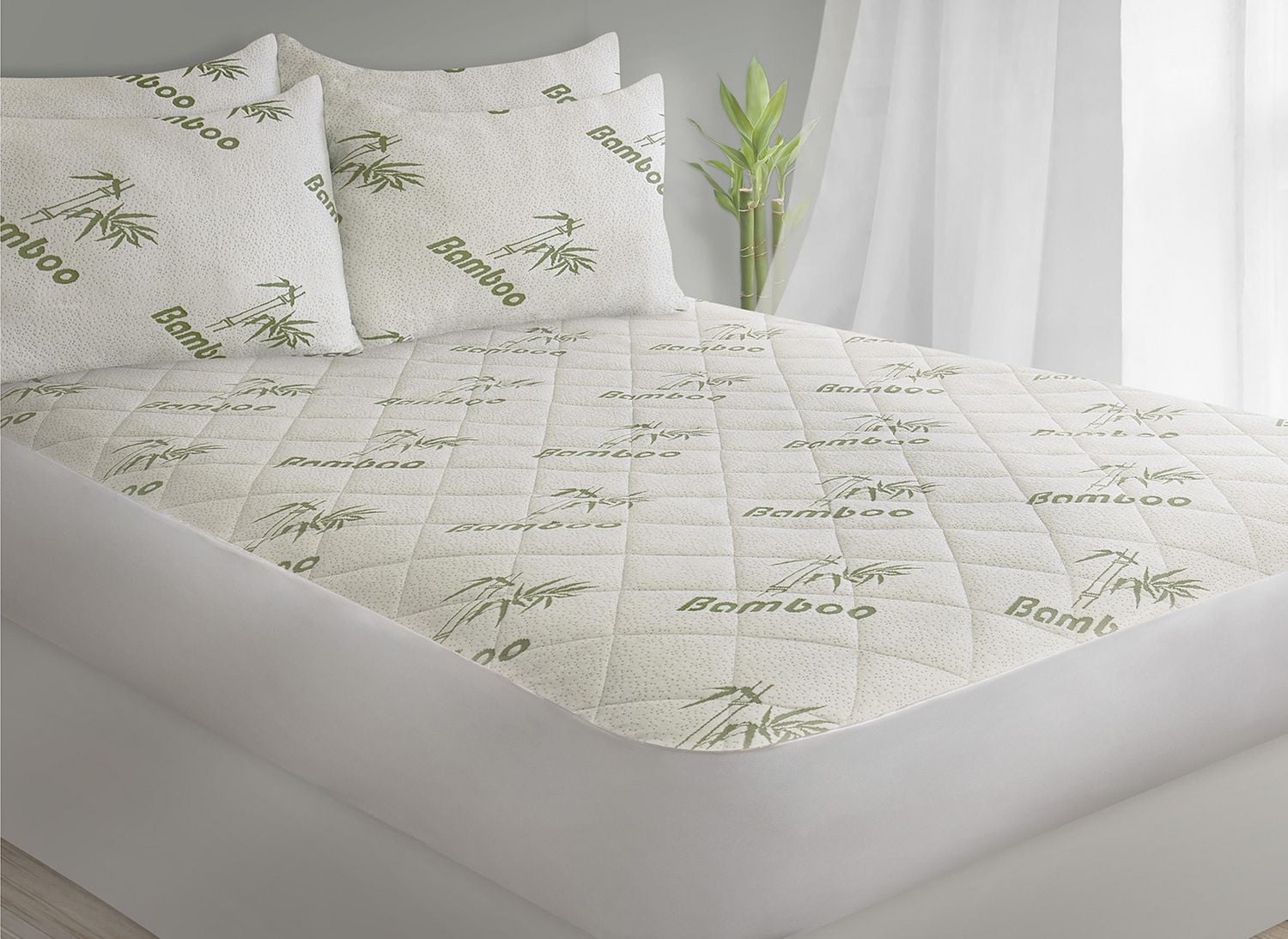 Safdie & Co. Protège-Matelas Tricoter K Bamboo Jacquard