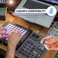 thumbnail image 4 of Audio Mixer,Rusuo Audio 48v Professional 4 Scene 48v Channel Console With Huiop Bt 4 Scene 2 Bt 4 Scene 48v Dj Theaters Studio With 2 Bt Professional Dj Console With 2 Sound, 4 of 7
