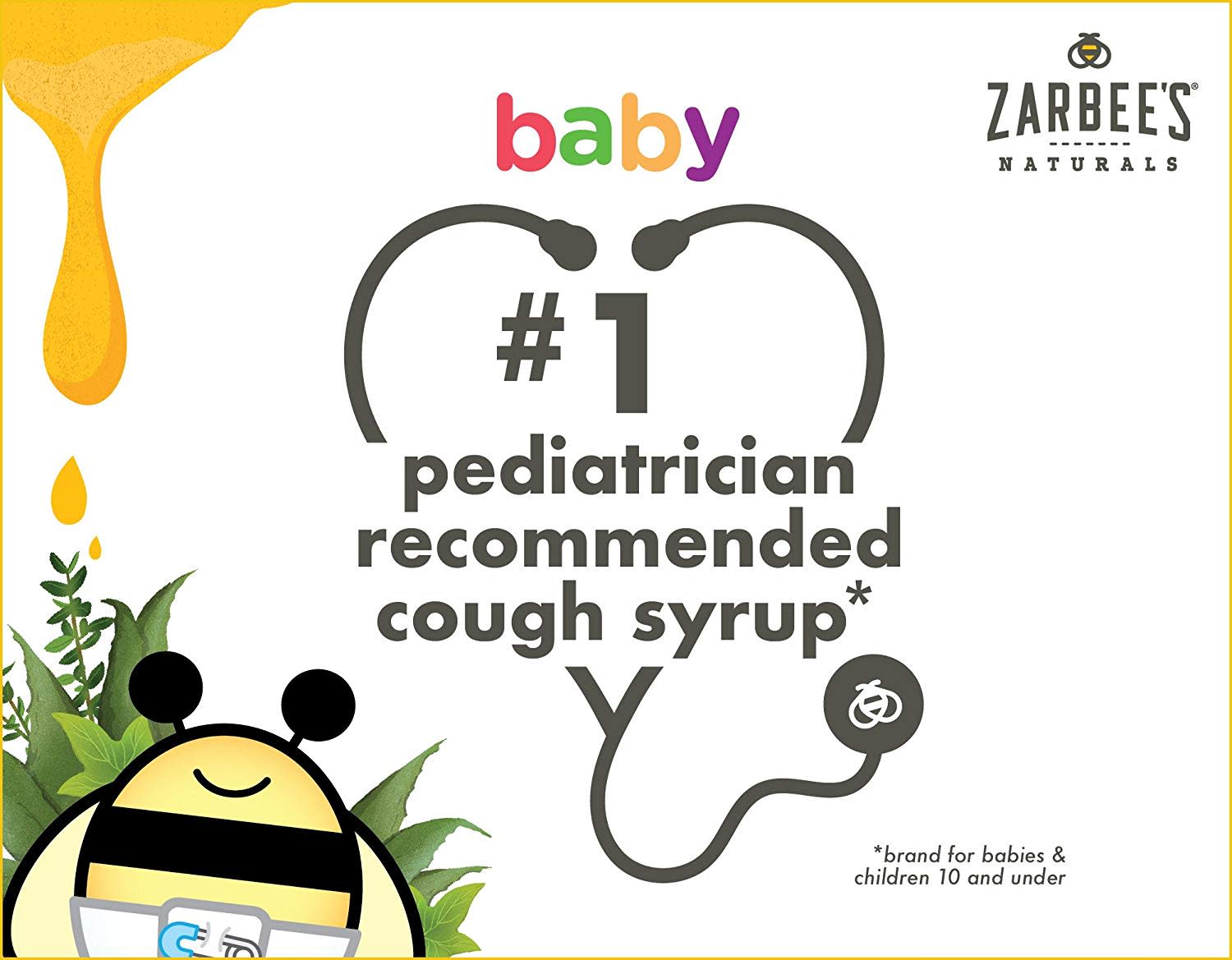 Zarbee's Naturals Baby Cough Syrup with Agave & Thyme, Natural Grape, 2 fl oz - image 2 of 8