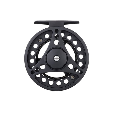 BE-TOOL Aluminium Alloy Fishing Reel Left/Right Hand-Fly Reel with Adjustment Knob (Size 85mm/3.3in Black)