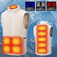 thumbnail image 3 of qafoshin Electric Heated Vest Tops for Men Outdoor Winter Warm Fleece-lined Heated Jacket with 10 Adjustable Heat Zones, 3 of 8