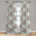 thumbnail image 2 of Chamomile Window Curtains, Pastel Tones Daisy Sketchy Drawing Watercolor Meadow Flowers, Lightweight Decor 2-Panel Set with Rod Pocket, Pair of - 28"x63", Ivory Slate Brown and Salmon, by Ambesonne, 2 of 3