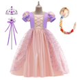 thumbnail image 1 of Vestido de princesa Rapunzel para niñas, vestido de fiesta cosplay, regalo de cumpleaños para niños, ropa de fiesta de cumpleaños, disfraz de Halloween zhangyuxiang unisex, 1 of 2