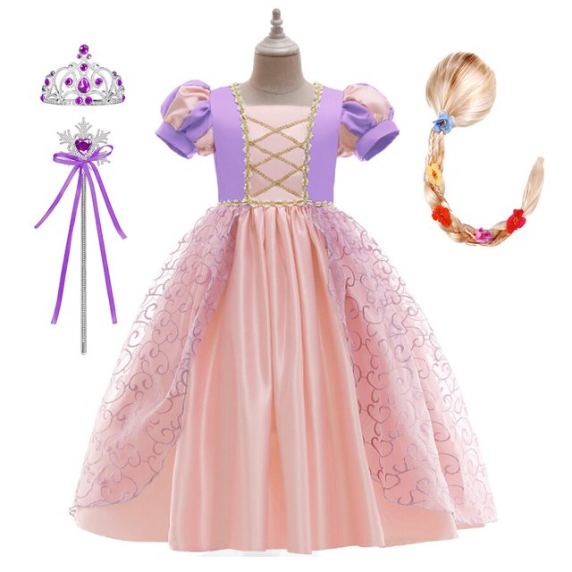Vestido de princesa Rapunzel para niñas, vestido de fiesta cosplay, regalo de cumpleaños para niños, ropa de fiesta de cumpleaños, disfraz de Halloween zhangyuxiang unisex
