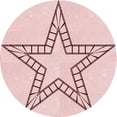 thumbnail image 1 of Ahgly Company Tapis Rond Lavable en Machine Intérieur Transitionnel Rose Gomme à Bulles Rose, 7 Pieds Rond, 1 of 7