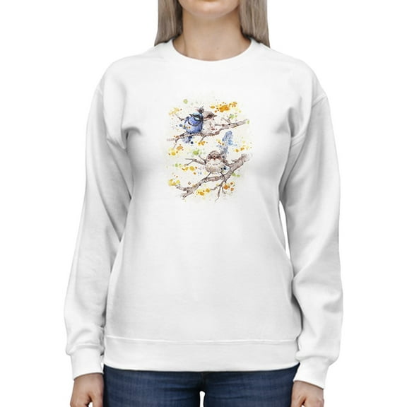 Artshine Family Life Wrens Sweatshirt Women -Sillier Than Sally Designs, Female Small