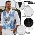 thumbnail image 6 of Yuyamidu Wolf Paw Men's Suit Vest Waistcoat Blue Casual Slim Fit Suit Vest Business Formal Dress Waistcoat Vests for Suit or Tuxedo, Size 2XL, 6 of 7