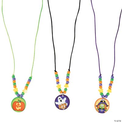 Kids Halloween Beaded Necklace 50 - Craft Kits - 50 Pieces