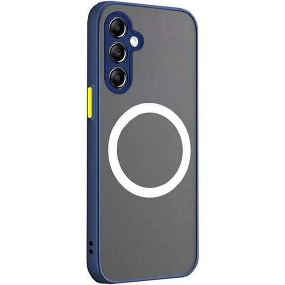 Galaxy A15 5G Case Magnetic [Support Magsafe Charger] Wireless Anti-Scratch Shockproof Matte Clear Camera Lens Protector Slim Thin Phone Cover Case for Samsung Galaxy A15 5G 6.5"-Blue