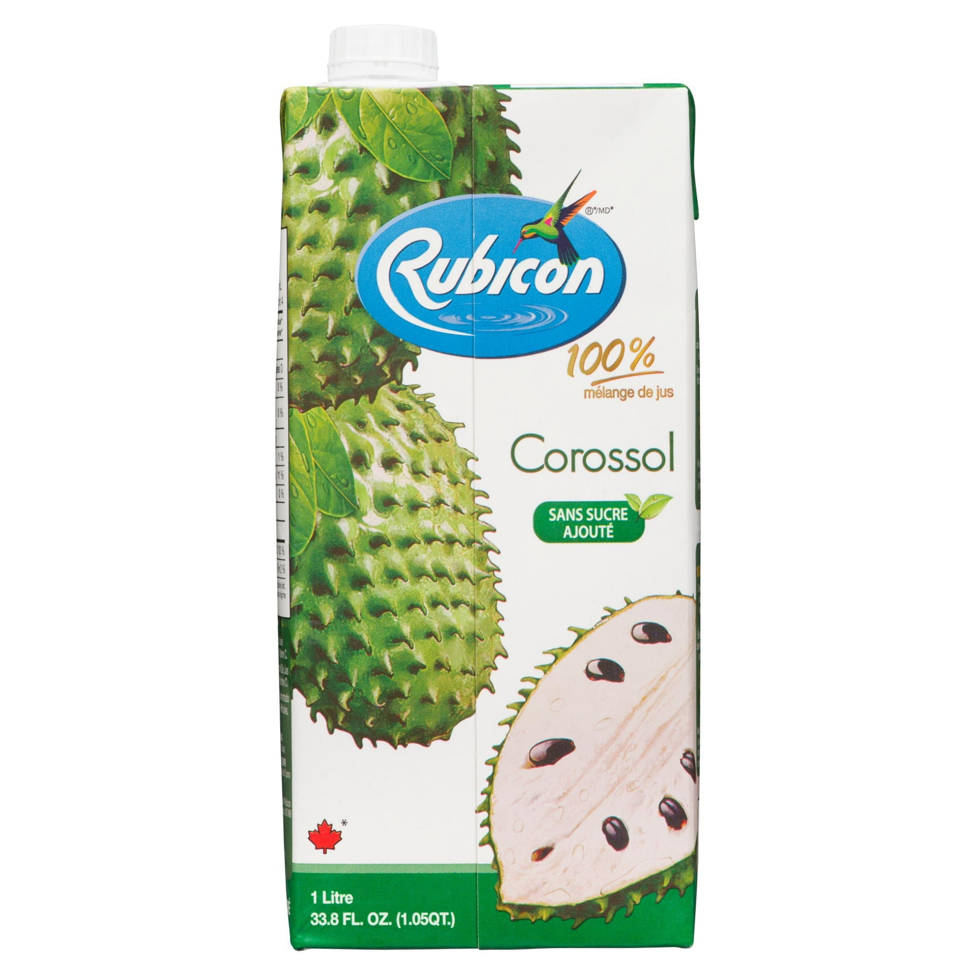 Jus de fruits mélangés 100 % Rubicon à saveur de corossol sans sucre ajouté 1 l