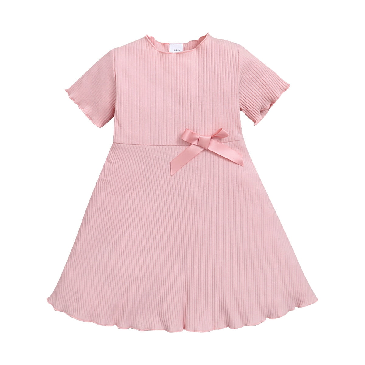 Kids Girl Clothes Little Girl Dress Short Sleeve Summer Dress 56 Years