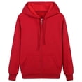 thumbnail image 4 of HAYIMI Men Zip Hoodie Classic Casual Lined Sweatshirt With Full Zip Front Versatile Everyday Wear Breathable Comfort Solid Color Long Sleeve Oversized Holiday Tops Streetwear, 4 of 5
