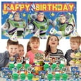 thumbnail image 5 of Buzz Lightyear Party Supplies Decor Cups Fans Decorations Honeycomb Centerpieces Cake Toppers, 5 of 6