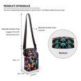 thumbnail image 6 of HELLHERO with Adjustable Strap Shoulder Bags, Polyester Crossbody Bags for Unisex, Butterflies, 6 of 7