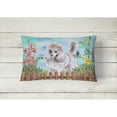 thumbnail image 2 of Carolines Treasures CK1227PW1216 Poodle Spring Canvas Fabric Decorative Pillow  12H x16W multicolor, 2 of 3