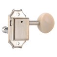 thumbnail image 1 of Golden Gate F-2213 Vintage Acoustic Guitar Tuners - 6 Individual (3+3) - Nickel, 1 of 2