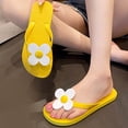 thumbnail image 6 of Yuanlong Womens Flip Flops Flower Decoration Thong Sandals Flat Casual Beach Open Toe Everyday Wear Footwear, 6 of 9