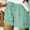 Green, variant on Sakmal Drawstring Women Shorts Brown Plus Size Mid Rise 5 Inch Inseam Solid Shorts with Pockets