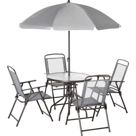 Tempered Glass Table & Breathable Chairs / Garden & Patio Hangouts / 4 - Person Comfortable Chat