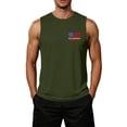 thumbnail image 4 of Men's 250th Anniversary Patriotic Tank Tops 1776-2026 USA Flag Sleeveless Crewneck Shirts Independence Day Casual Vintage Printed Tops Army Green M, 4 of 4