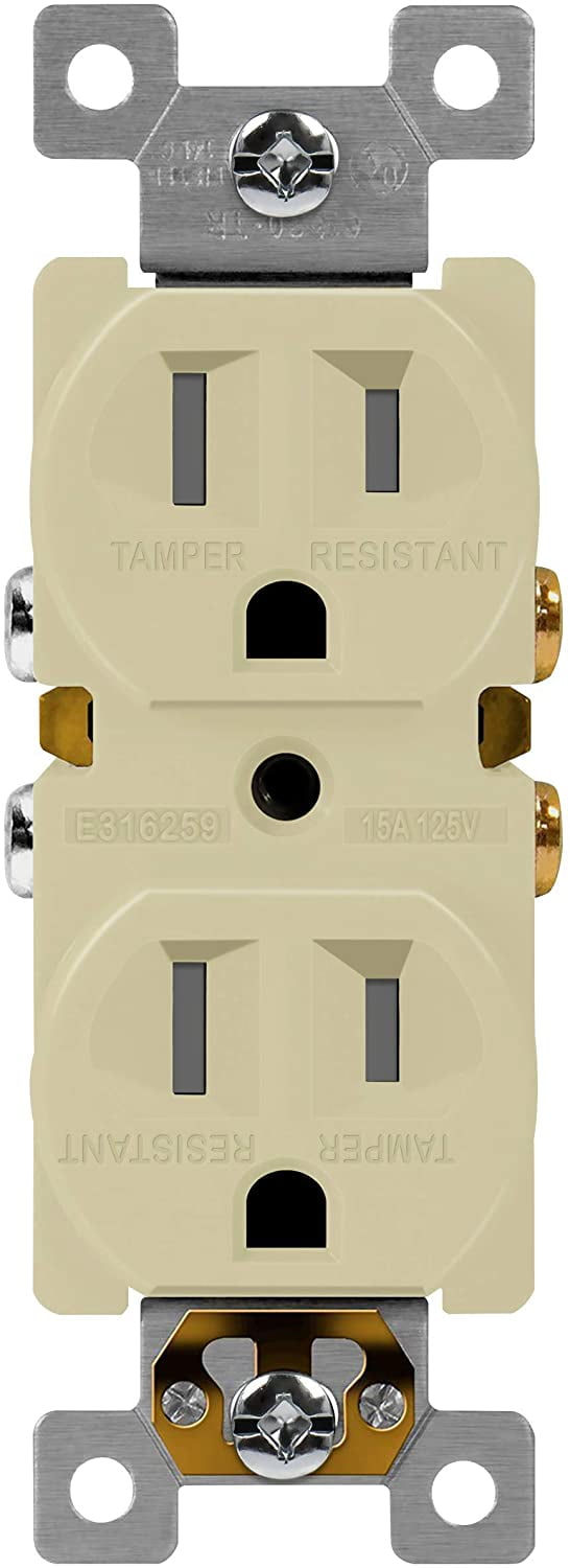 ENERLITES Duplex Receptacle Outlet, Tamper-Resistant, Residential Grade ...