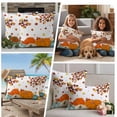 thumbnail image 5 of Thanksgiving Outdoor Waterproof Pillow Covers, Fall Maple Leaf Orange Teal Blue Pumpkin Decorative Square Throw Pillowcase Sofa Cushion Sham for Patio/Couch/Chair, 24"x24" 2 Pack, 5 of 8