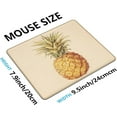 thumbnail image 3 of Pineapple Mouse Pad Aesthetic Tropical Fruit Modern Country Rustic Art Beige Yellow Green Polyester Rubber Waterproof Decorative Perfect for Library, Office, or Home Square 9.5x7.9 Inch, 3 of 6