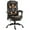 Brown, variant on Vinsetto Massage Office Chair, PU Leather Desk Chair w/ Footrest, Black