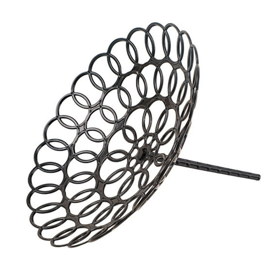 Pebbuoy Black Round Flower Stem Holder Ikebana Vase Bracket with Non-slip Strut Sturdy Hollow Design Detachable Flower Arrangement Holder Adaptable Stem Sizes Bouquet Showcase Stand for Home Decor