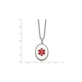 thumbnail image 3 of Mens Stainless Steel Medical Alert ID Pendant Necklace with Chain (20 inches), 3 of 5