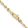thumbnail image 4 of 14K Yellow Gold 3mm Diamond Cut Cable Chain Female Adult Necklace 24", 4 of 5
