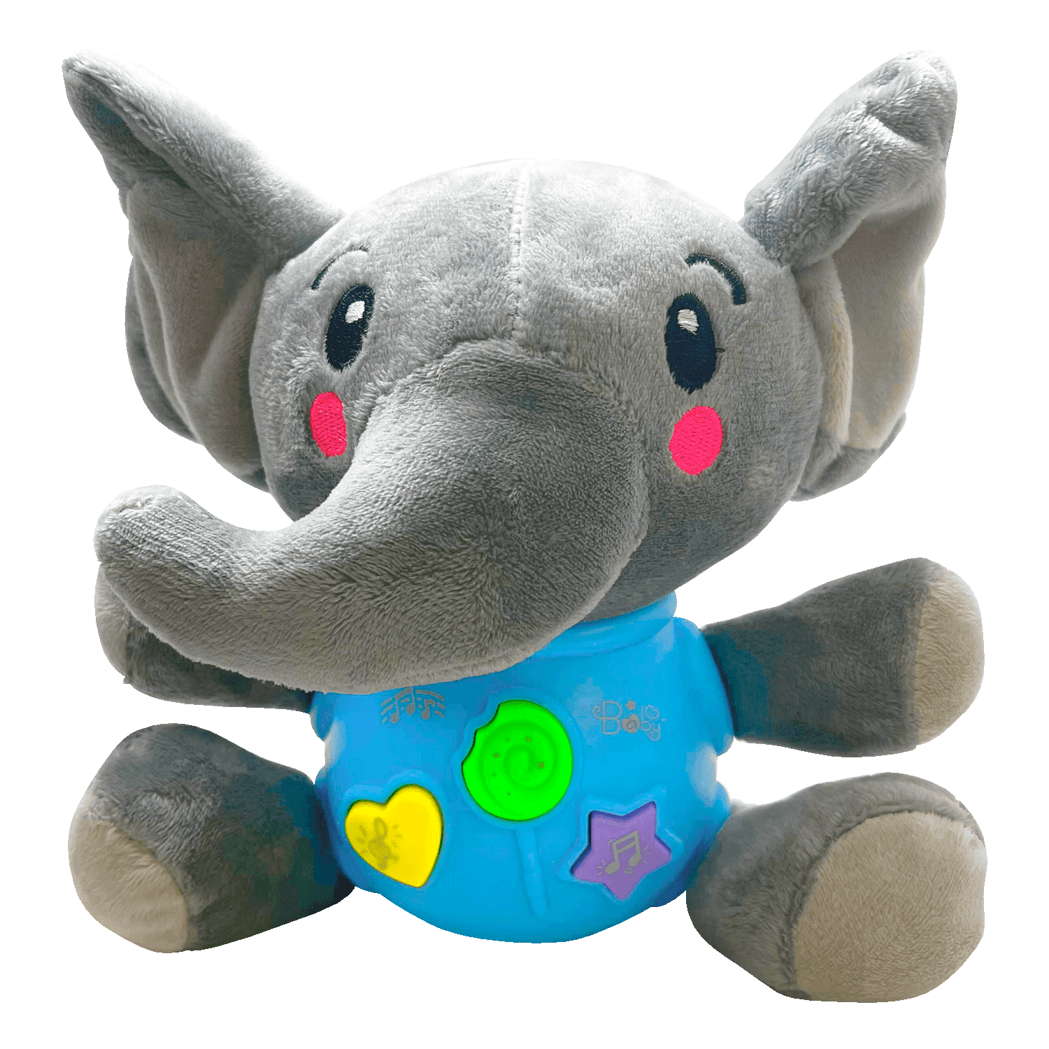 Alder Educational Plush Toy for Baby, Lights & Learning Elephant ...