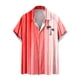 thumbnail image 1 of Mens Manga Corta Botón Abajo Camisas Botones Casuales Imprimir Blusa Turndown, 95% Poliéster 5% Camisa de Spandex para la Fiesta, Negocios Y Diario, 1 of 5