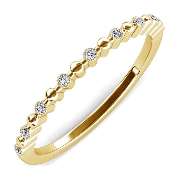 Cate & Chloe Illiana 18k Yellow Gold Plated Ring with Round Cut Swarovski Crystals, Gift for Women