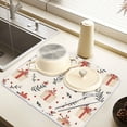 thumbnail image 2 of Yayeee Dish Drying Mat for Kitchen Counter 16" x 18" Microfiber Super Absorbent Coffee Decorative Pad, Christmas Box Pattern, 2 of 9