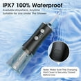 thumbnail image 6 of YOOVEE Cordless Water Flosser & Oral Irrigator, 300ml, 3 Modes, 4 Nozzles, IPX7 Waterproof for Travel/Home Black, 6 of 7