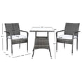 thumbnail image 5 of SAFAVIEH Laban Outdoor Patio 3 Piece Bistro Set, Grey Brown/White, 5 of 10