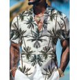 thumbnail image 2 of Camisa hawaiana de vacaciones con palmeras tropicales para hombre, camiseta de manga corta para exteriores, vacaciones hawaianas, camisa Aloha, 2 of 4